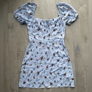 Sunday Best Blue Floral Mini Dress Medium